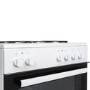 Refurbished electriQ EQEC60W1 60cm Single Oven Electric Cooker with Sealed Plate Hob White