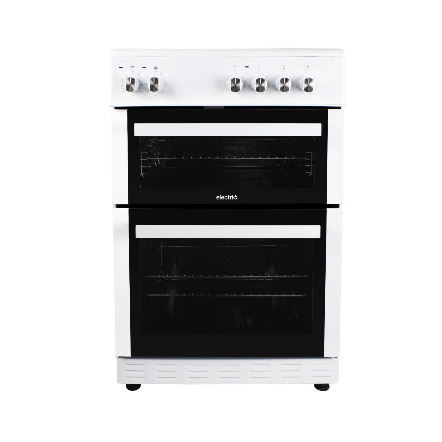 GRADE A1 electriQ 60cm Electric Cooker with Double Oven and Ceramic