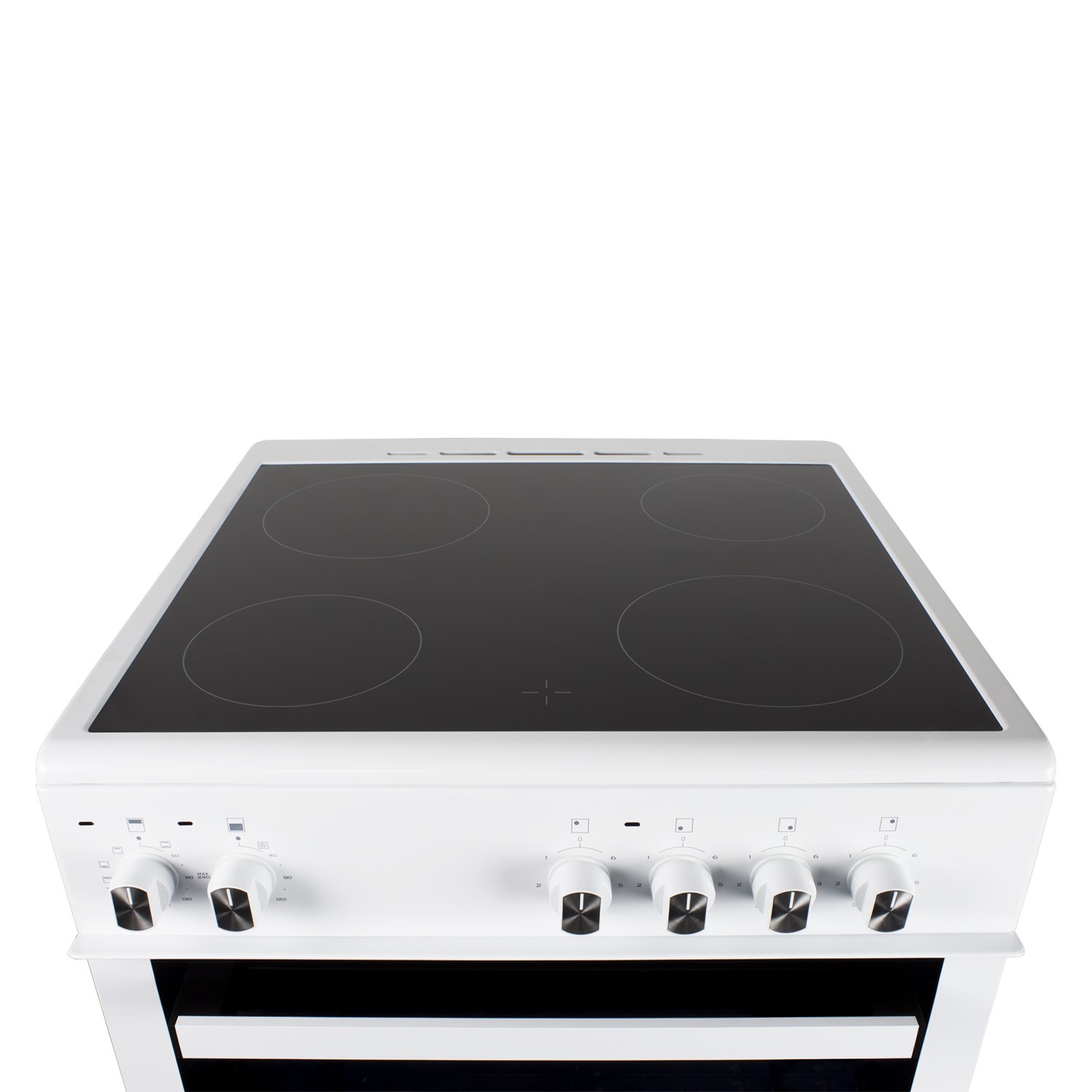 GRADE A1 electriQ 60cm Electric Cooker with Double Oven and Ceramic Hob in White A1/EQEC60W5