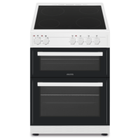 electriQ 60cm Double Oven Electric Cooker - White