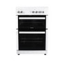 GRADE A1 - electriQ 60cm Electric Cooker with Double Oven and Ceramic Hob in White