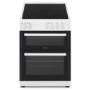 electriQ 60cm Double Oven Electric Cooker - White