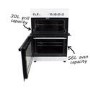 GRADE A1 - electriQ 60cm Electric Cooker with Double Oven and Ceramic Hob in White