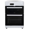 electriQ 60cm Double Oven Electric Cooker with Programmable Timer - White