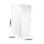 electriQ 155 Litre 50/50 Freestanding Fridge Freezer - White