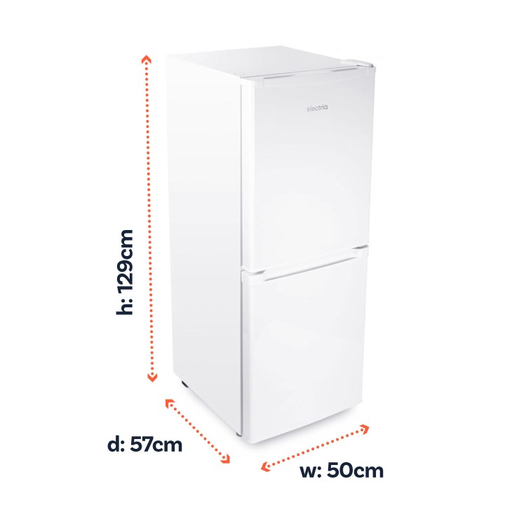 electriQ 155 Litre 50/50 Freestanding Fridge Freezer - White