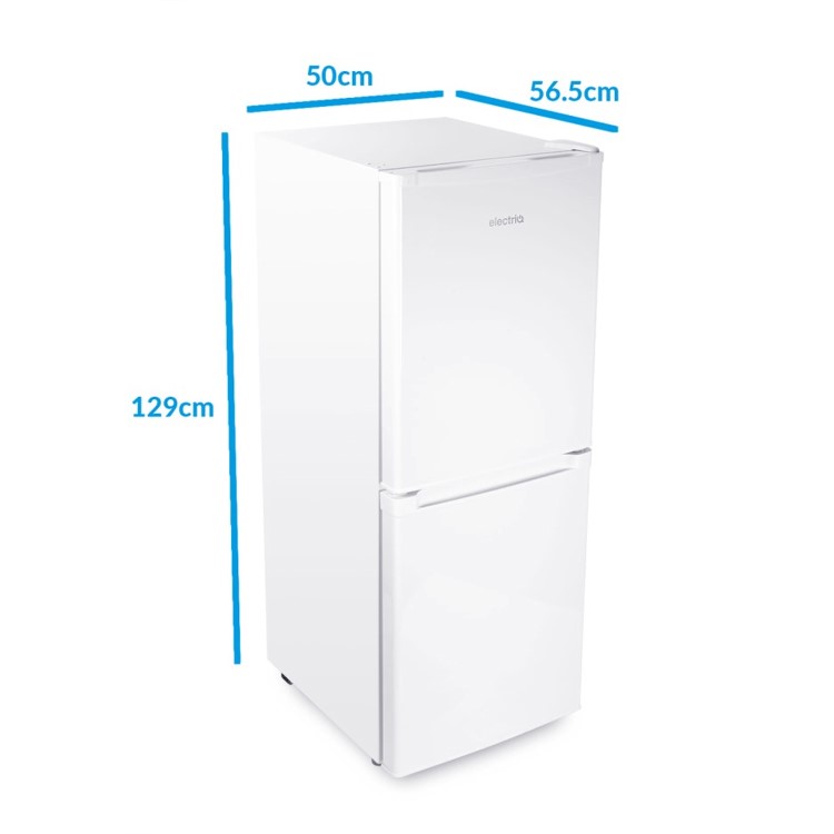Refurbished electriQ EQFF130VE Freestanding 155 Litre 50/50 Fridge Freezer White