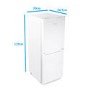 Refurbished electriQ EQFF130VE Freestanding 155 Litre 50/50 Fridge Freezer White