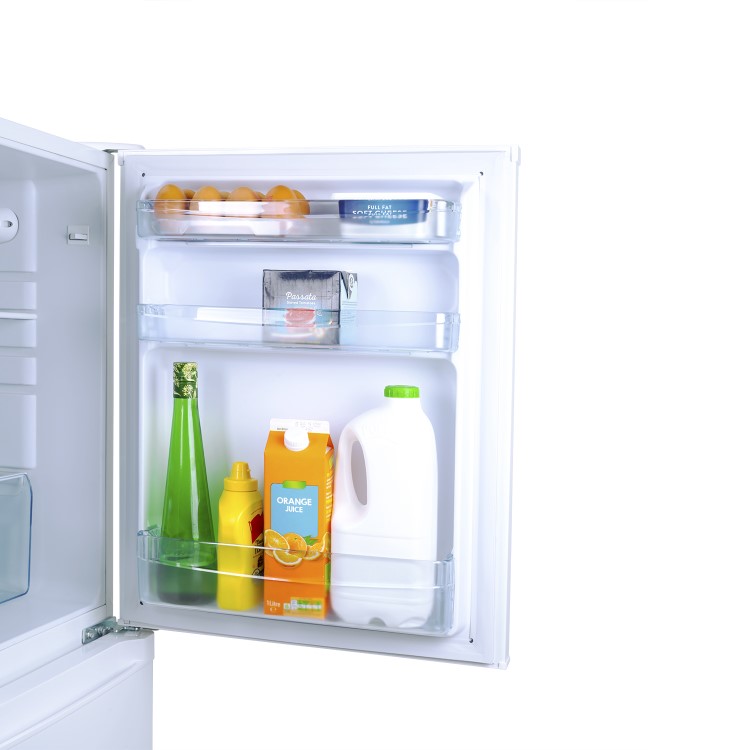 GRADE A3 - electriQ EQFF130 155 Litre Freestanding Fridge Freezer 50/50 Split A+ Energy Rating 50cm Wide - White