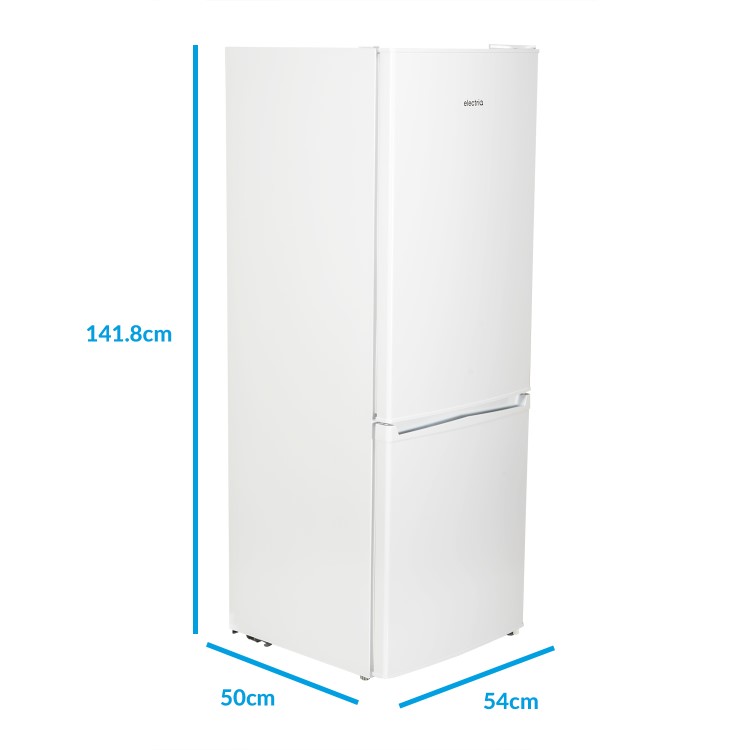 GRADE A3 - electriQ 167 Litre Freestanding Fridge Freezer 60/40 Split A+ Energy Rating 50cm Wide - White