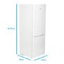 GRADE A3 - electriQ 167 Litre Freestanding Fridge Freezer 60/40 Split A+ Energy Rating 50cm Wide - White