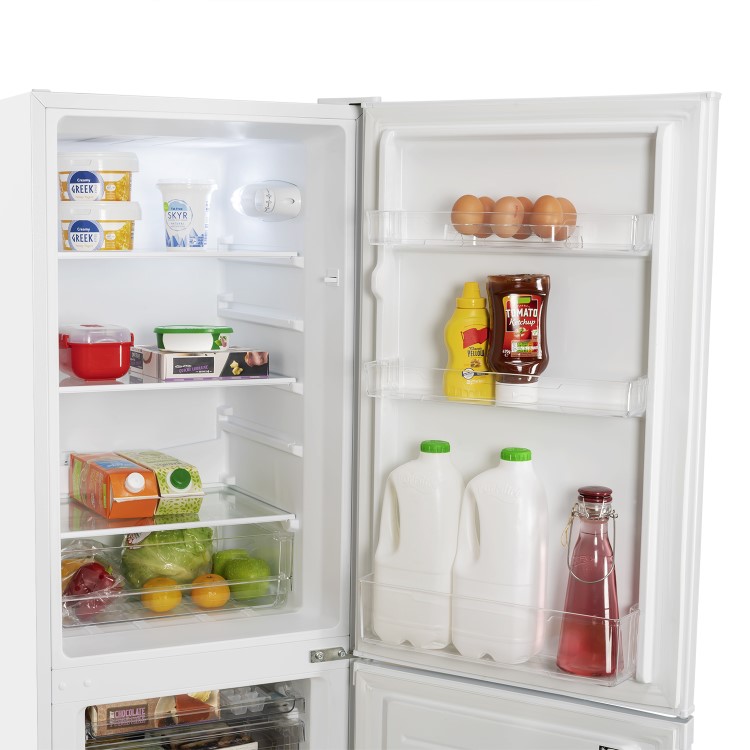 GRADE A3 - electriQ 167 Litre Freestanding Fridge Freezer 60/40 Split A+ Energy Rating 50cm Wide - White