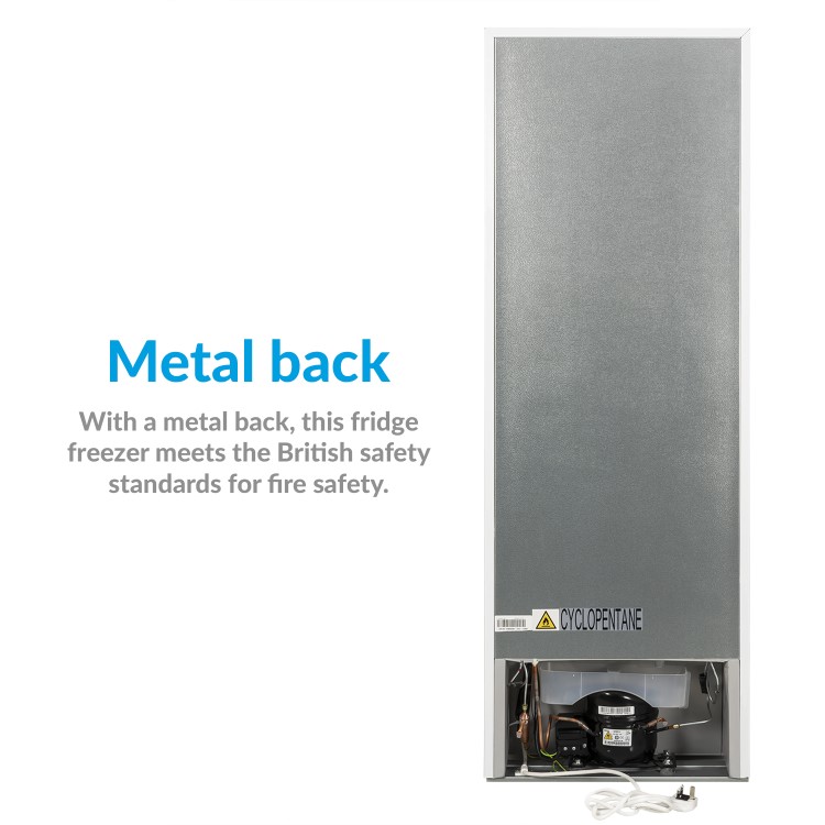 GRADE A3 - electriQ 167 Litre Freestanding Fridge Freezer 60/40 Split A+ Energy Rating 50cm Wide - White