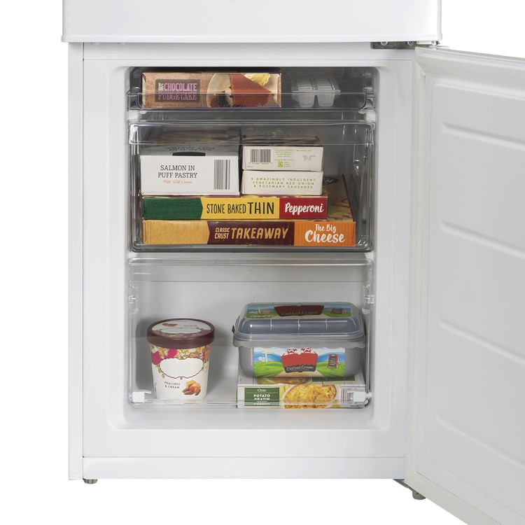 GRADE A3 - electriQ 167 Litre Freestanding Fridge Freezer 60/40 Split A+ Energy Rating 50cm Wide - White