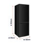 electriQ 168 Litre 70/30 Freestanding Fridge Freezer - Black