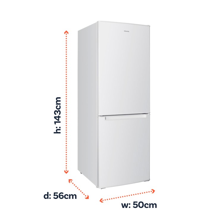 electriQ 168 Litre 70/30 Freestanding Fridge Freezer - White