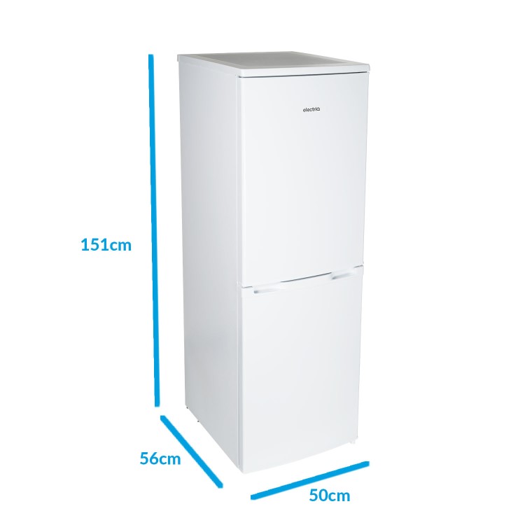 GRADE A2 - electriQ EQFS50152FF 172 Litre Freestanding Fridge Freezer 50/50 Split Frost Free 50cm Wide - White