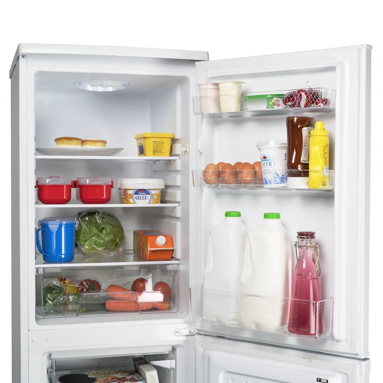 GRADE A2 - electriQ EQFS50152FF 172 Litre Freestanding Fridge Freezer 50/50 Split Frost Free 50cm Wide - White