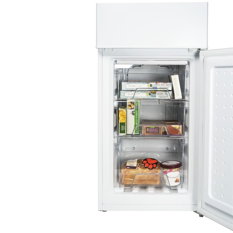 GRADE A2 - electriQ EQFS50152FF 172 Litre Freestanding Fridge Freezer 50/50 Split Frost Free 50cm Wide - White