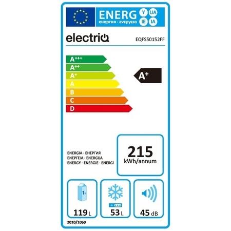 GRADE A2 - electriQ EQFS50152FF 172 Litre Freestanding Fridge Freezer 50/50 Split Frost Free 50cm Wide - White