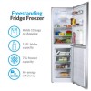 electriQ 50/50 Split Freestanding Total No Frost Fridge Freezer - Silver