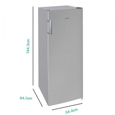 Refurbished electriQ EQFSF144FFINOXVE1 Freestanding 166 Litre Upright Frost Free Freezer Stainless Steel