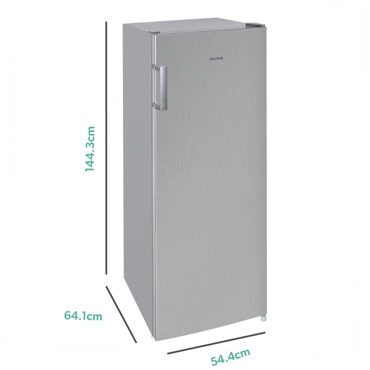 Refurbished electriQ EQFSF144FFINOXVE1 Freestanding 166 Litre Upright Frost Free Freezer Stainless Steel