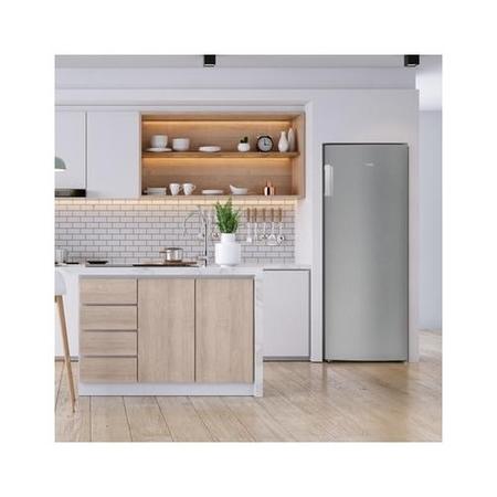 electriQ 166 Litre Freestanding Upright Freezer - Stainless Steel