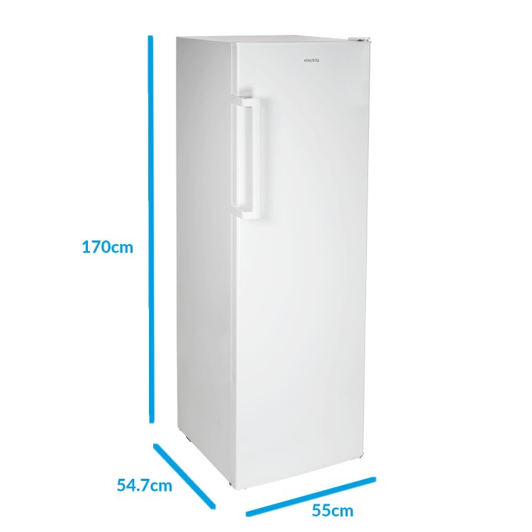 GRADE A1 - electriQ 285 Litre Freestanding Larder Fridge 170cm Tall A+ Energy Rating 55cm Wide - White