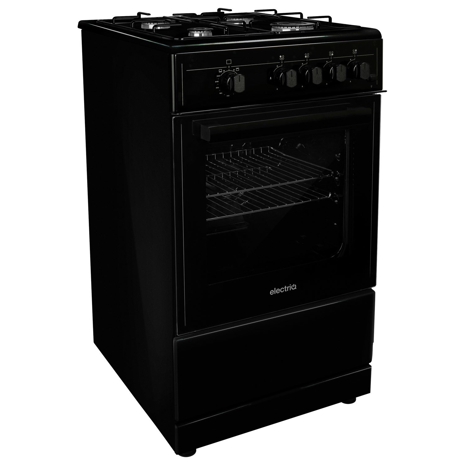 Refurbished electriQ EQGC1B50 50cm Single Gas Cooker Black A1/EQGC1B50