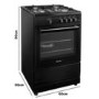 Refurbished electriQ EQGC2B60 60cm Single Cavity Gas Cooker Black