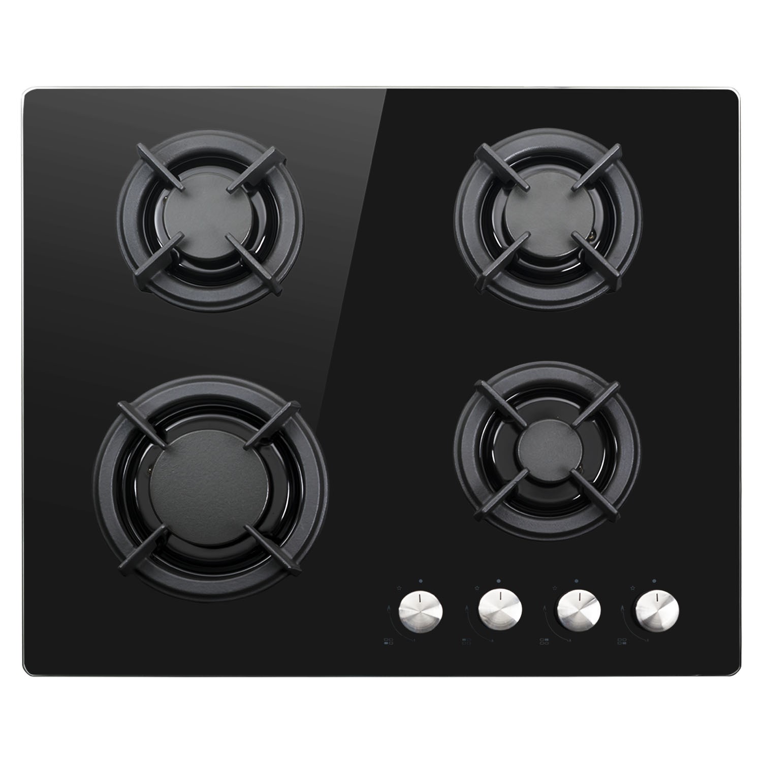 60cm 4 Burner Gas on Glass Hob