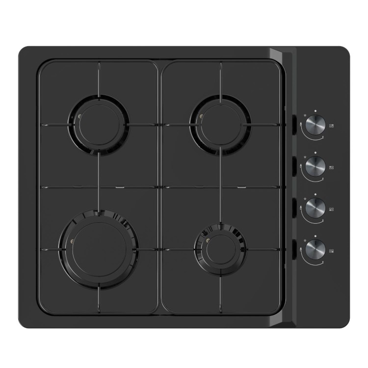 Refurbished 60cm Black Enamel Gas Hob