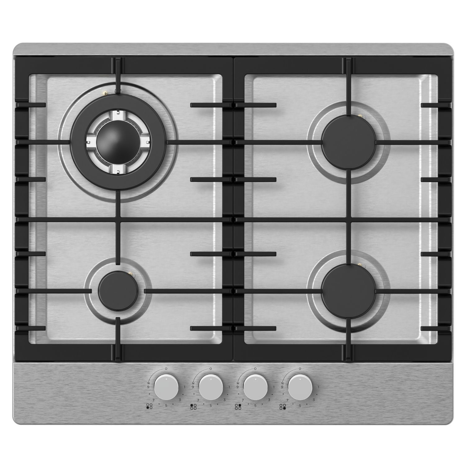 60cm 4 Burner Gas Hob Stainless Steel