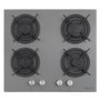 electriQ 60cm Gas on Glass 4 Burner Gas Hob - Lunar Grey