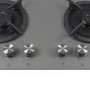 electriQ 60cm Gas on Glass 4 Burner Gas Hob - Lunar Grey