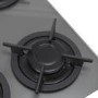 electriQ 60cm Gas on Glass 4 Burner Gas Hob - Lunar Grey