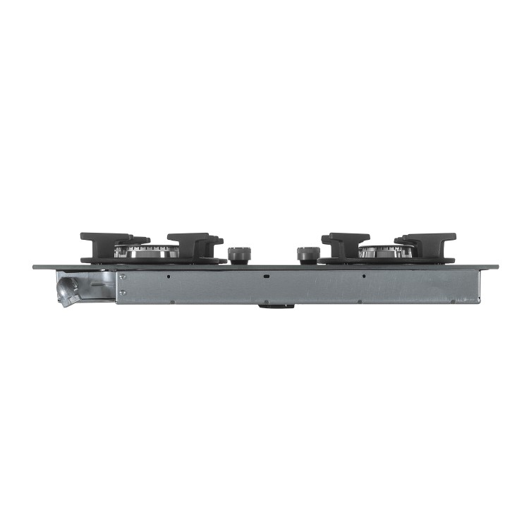 electriQ 60cm Gas on Glass 4 Burner Gas Hob - Lunar Grey