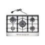 electriQ 75cm 5 Burner Gas Hob - Stainless Steel
