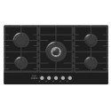 EQGH905GGBLK  electriQ 90cm 5 Burner Gas on Glass Hob - Black
