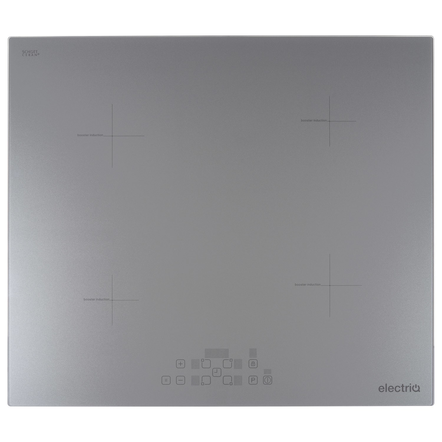 electriQ 60cm 4 Zone Induction Hob - Lunar Grey