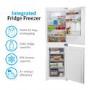 GRADE A3 - electriQ 235 Litre Integrated Fridge Freezer 50/50 Split 177cm Tall  54cm Wide - White
