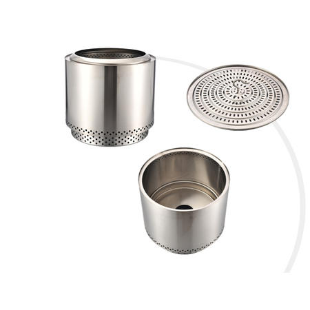 electriQ Smokeless Firepit - Stainless Steel