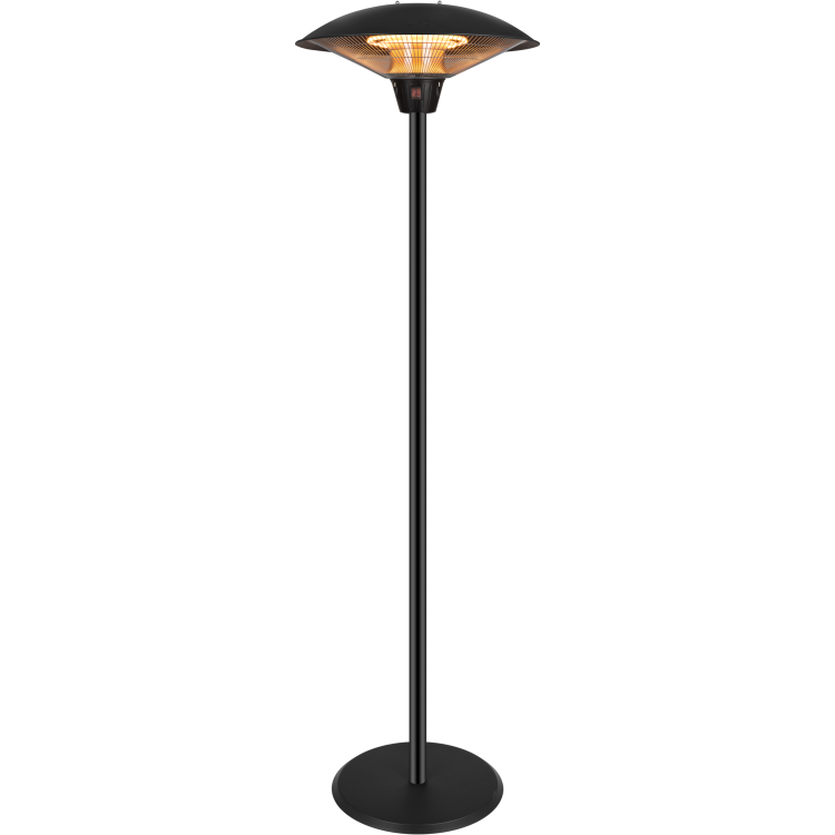 electriQ Mushroom Style Electric Infrared Patio Heater - Black