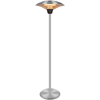 electriQ Mushroom Style Electric Infrared Patio Heater -  2.1kW with 3 Heat Settings in Silver