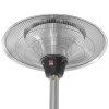 electriQ Mushroom Style Electric Infrared Patio Heater -  2.1kW with 3 Heat Settings in Silver