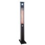 electriQ Freestanding Electric Patio Heater - 1.8kW with 5 Heat Settings Remote and Light