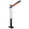 Refurbished electriQ Freestanding Electric Patio Heater - 1.8kW with 5 Heat Settings Remote and Light