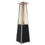 electriQ Pyramid Flame Tower Outdoor Gas Patio Heater - Black
