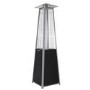 Refurbished electriQ Pyramid Flame Tower Outdoor Gas Patio Heater Black